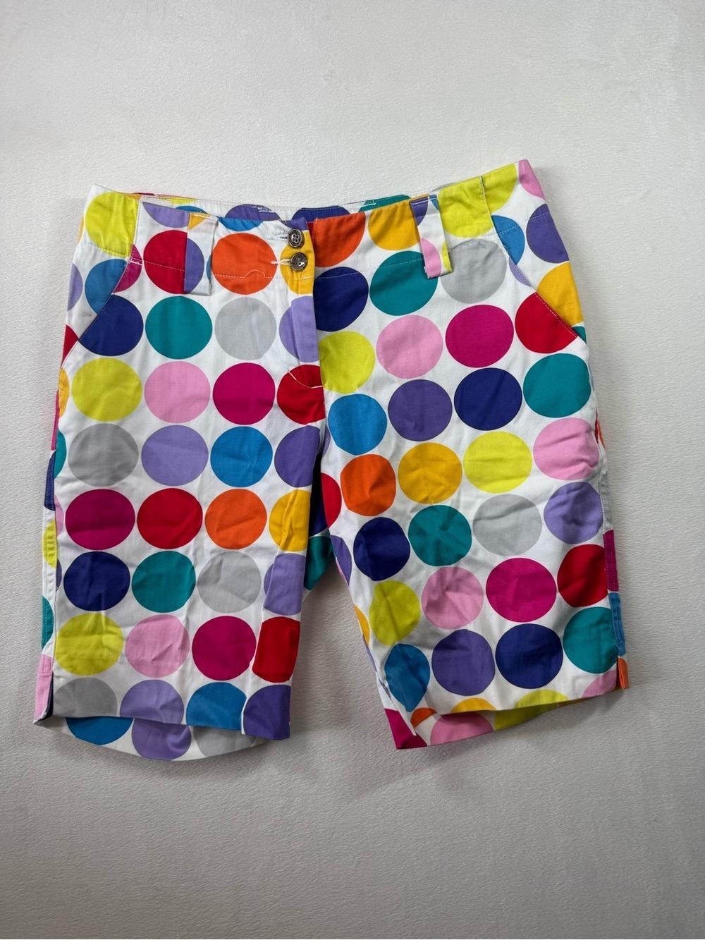 Loudmouth Multicolor Polka Dot Flat Front Shorts